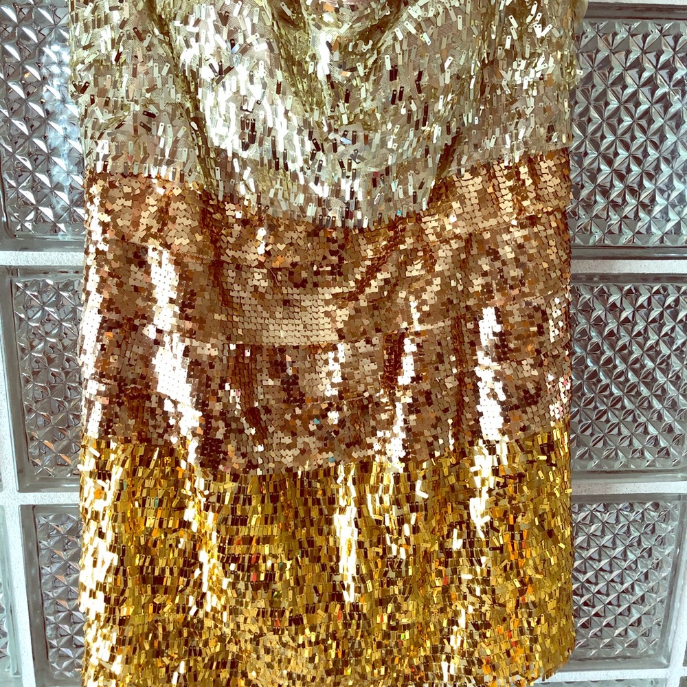 Bebe gold sequin dress